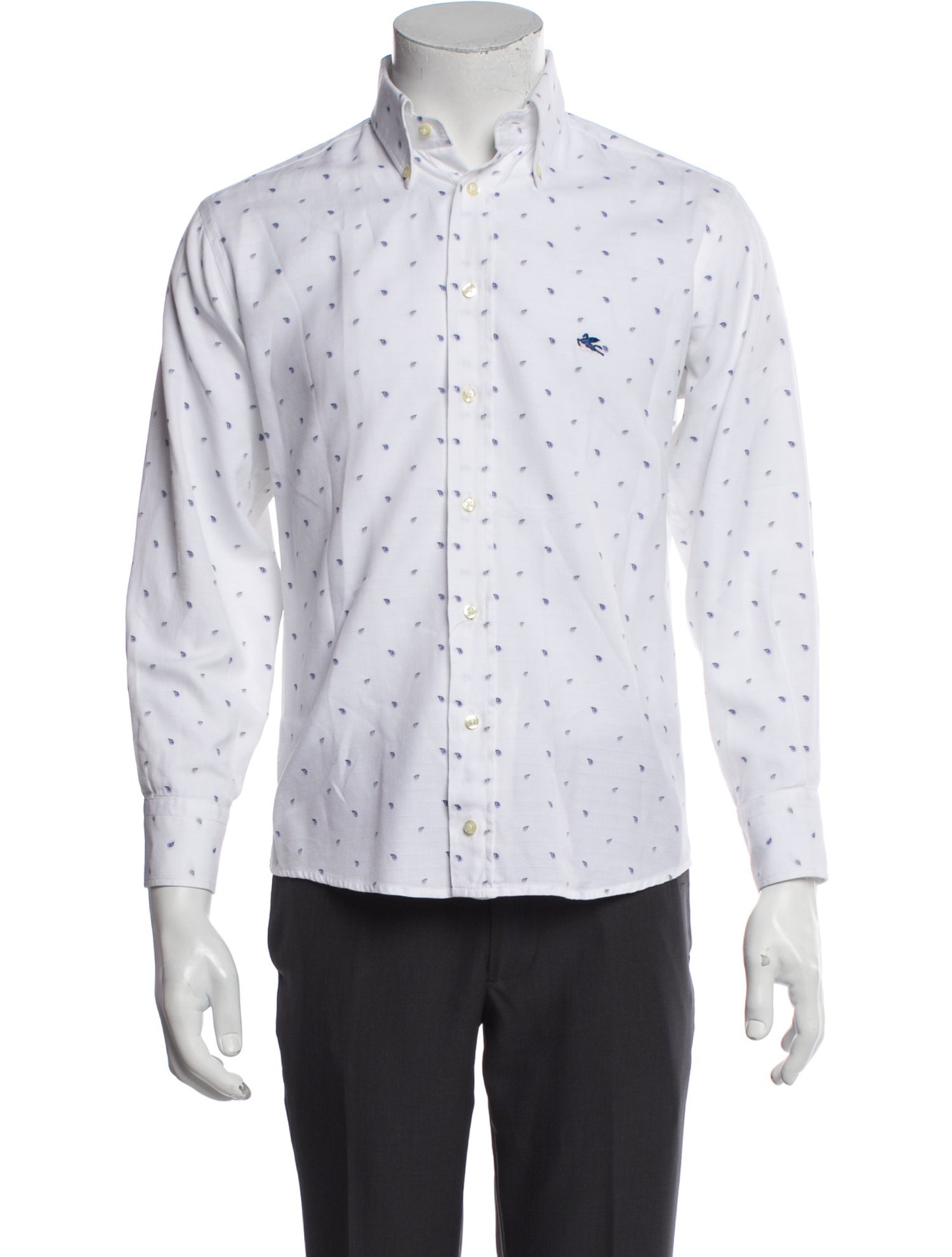 Etro Printed Long Sleeve Dress Shirt