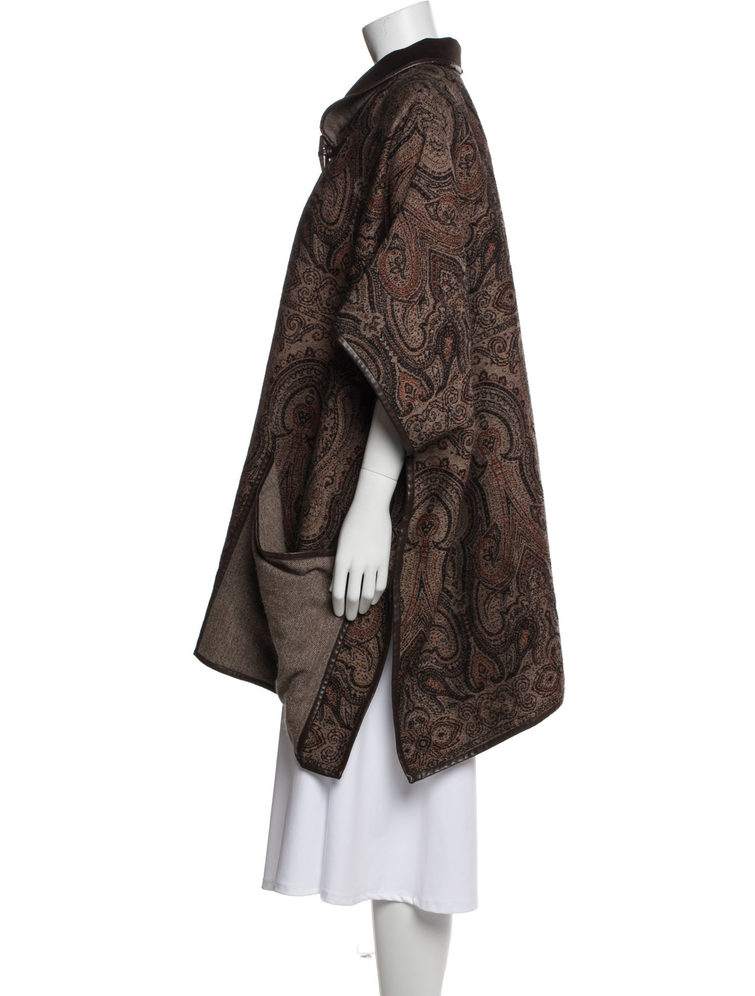 Etro Wool Animal Print Coat
