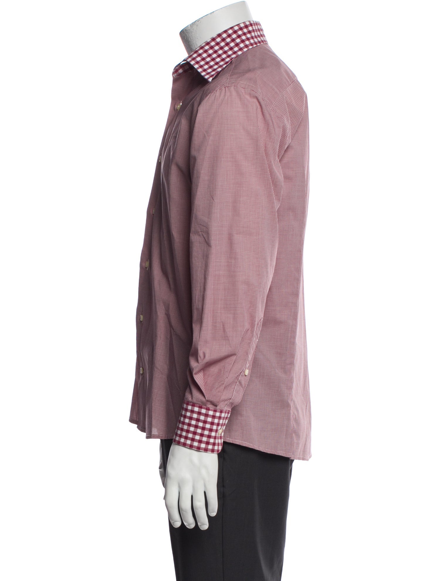 Etro Plaid Print Long Sleeve Dress Shirt