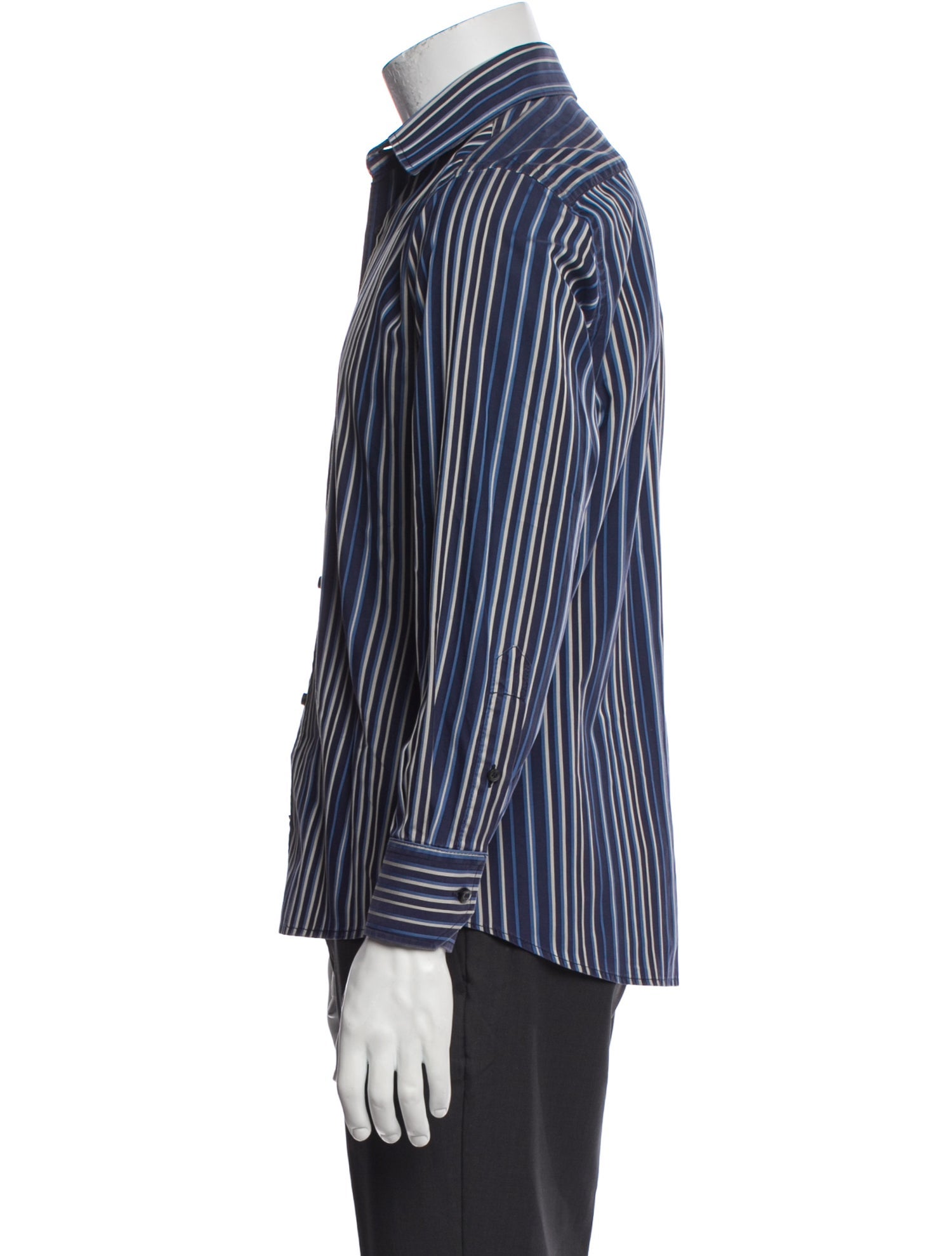 Etro Striped Long Sleeve Dress Shirt
