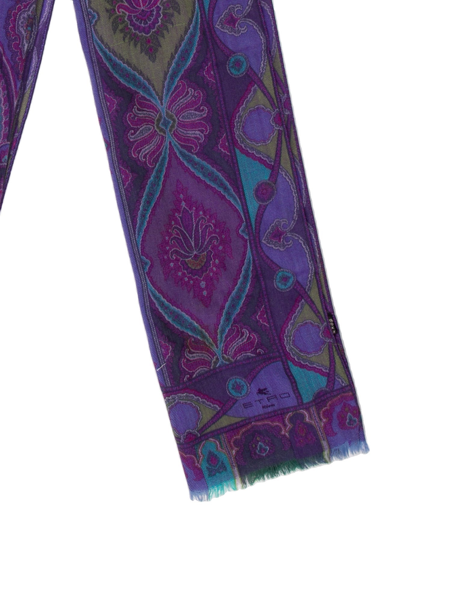 Etro Wool Paisley Print Scarf
