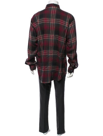 Etro Wool Plaid Print Shirt