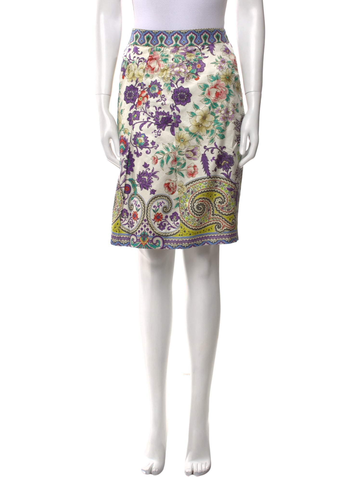 Etro Floral Print Knee-Length Skirt