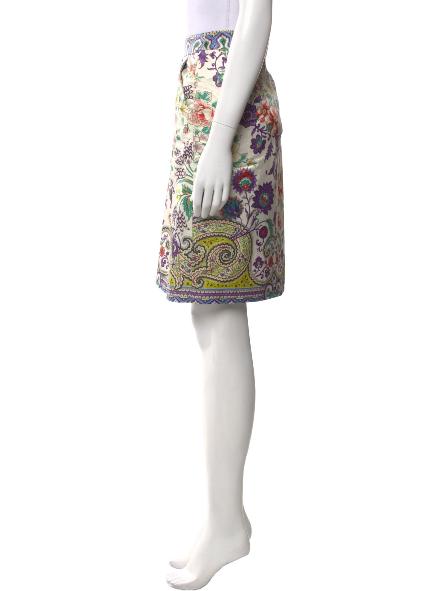 Etro Floral Print Knee-Length Skirt