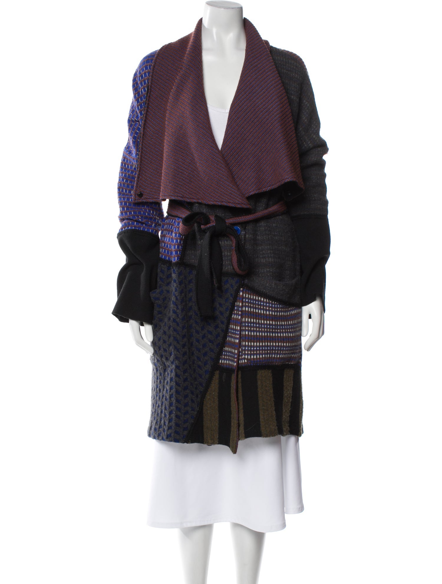 Etro Wool Colorblock Pattern Sweater