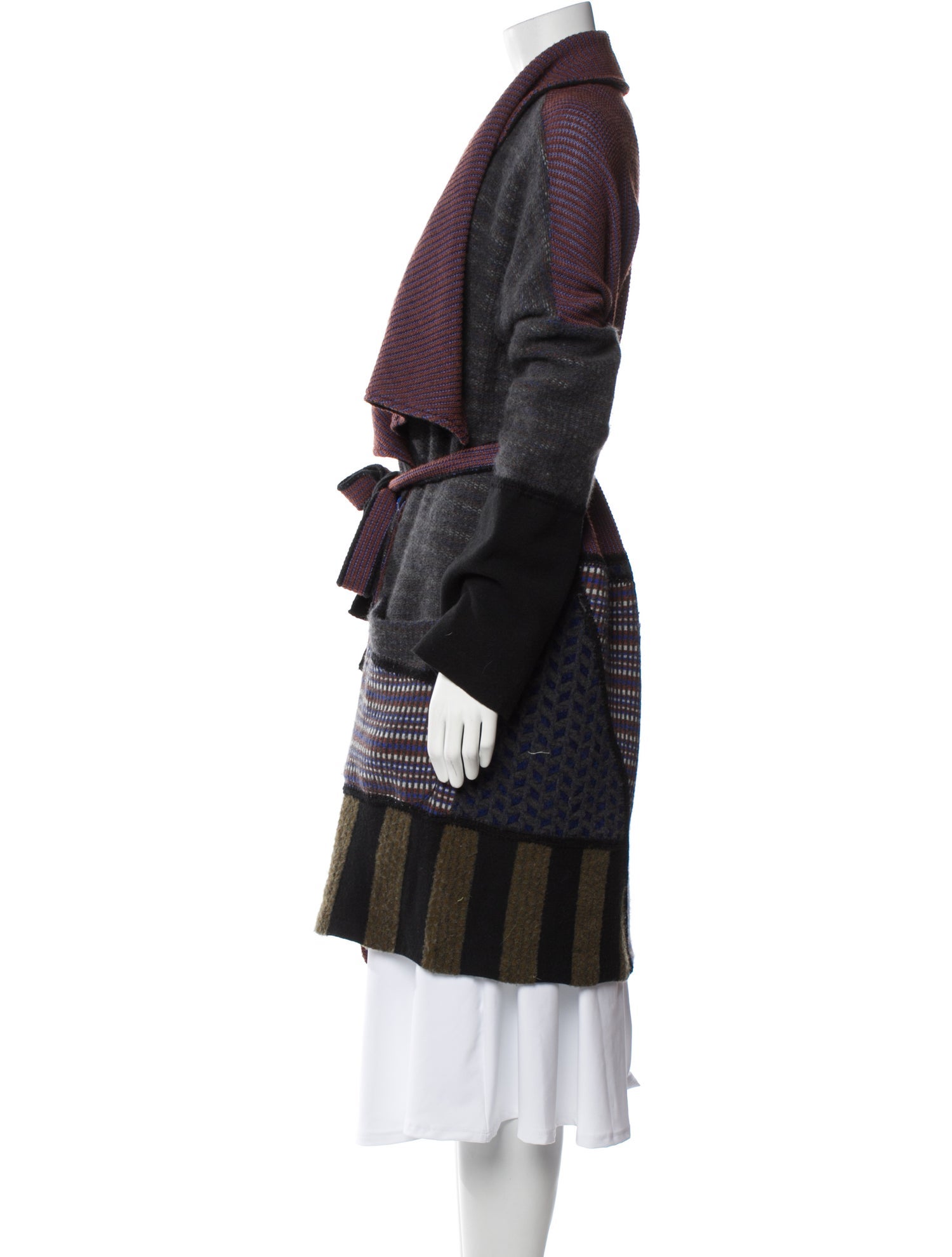 Etro Wool Colorblock Pattern Sweater