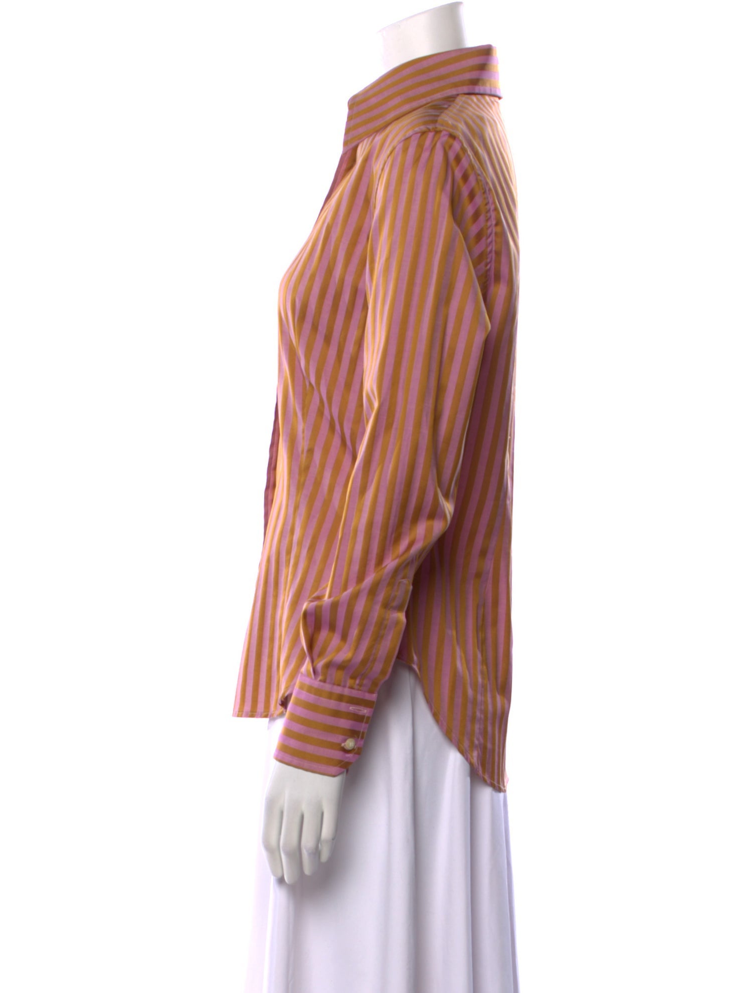Etro Striped Long Sleeve Button-Up Top