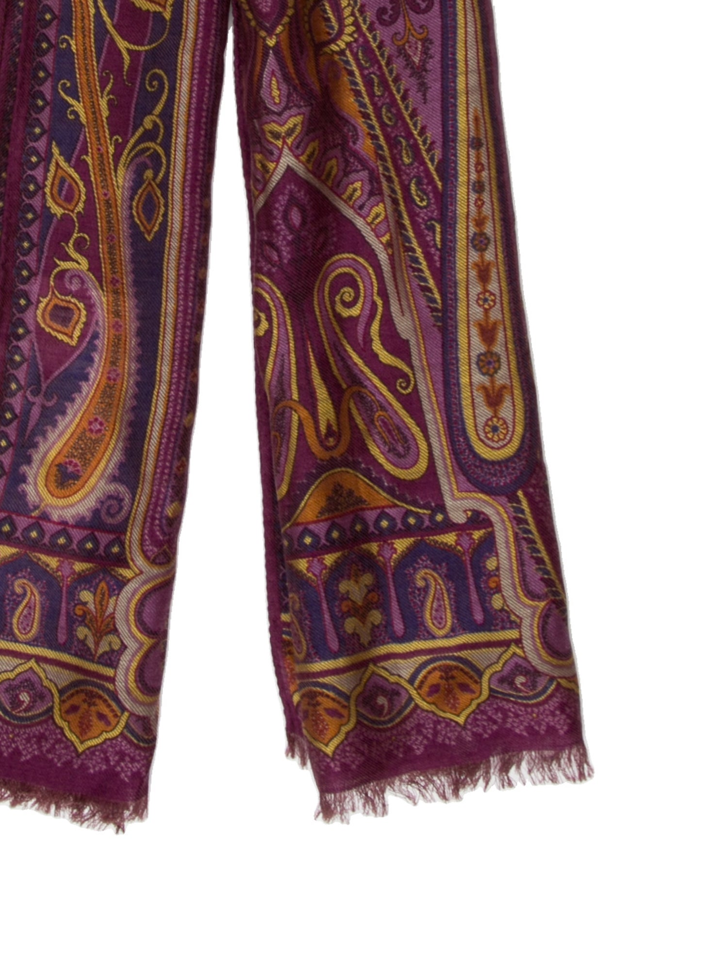 Etro Wool Paisley Print Scarf