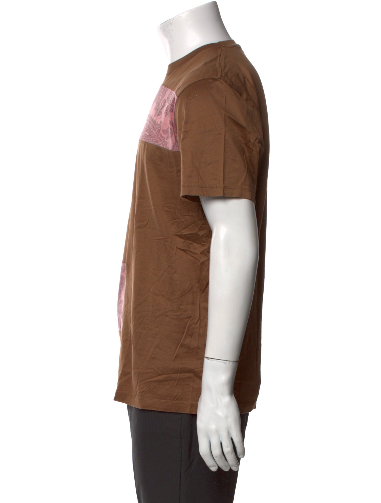 Etro Colorblock Pattern Crew Neck T-Shirt