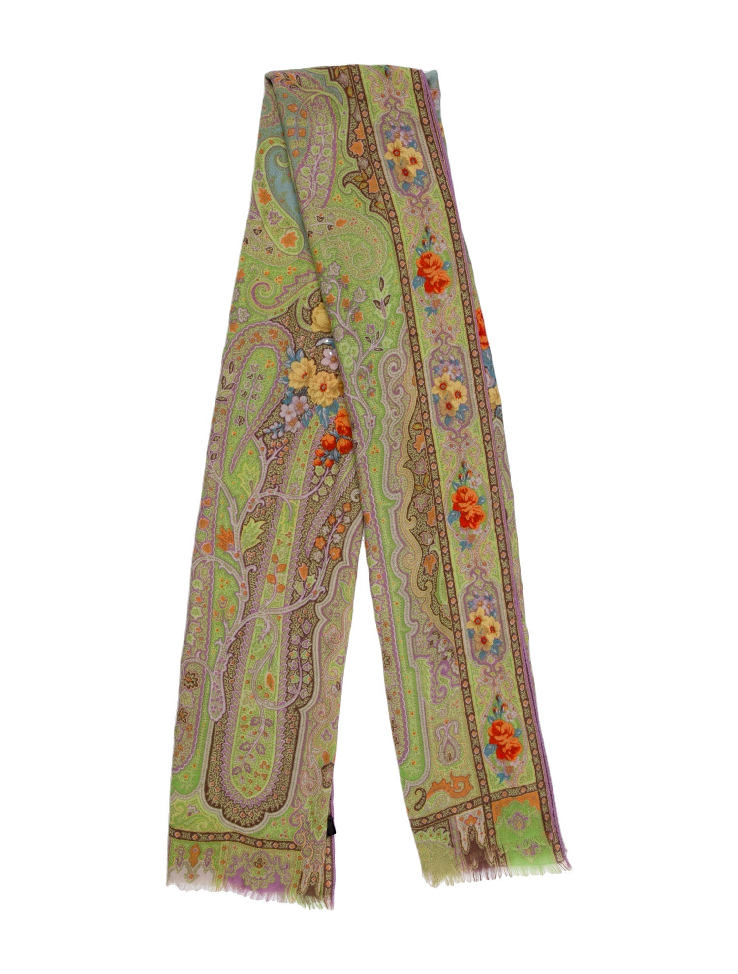 Etro Silk Paisley Print Scarf
