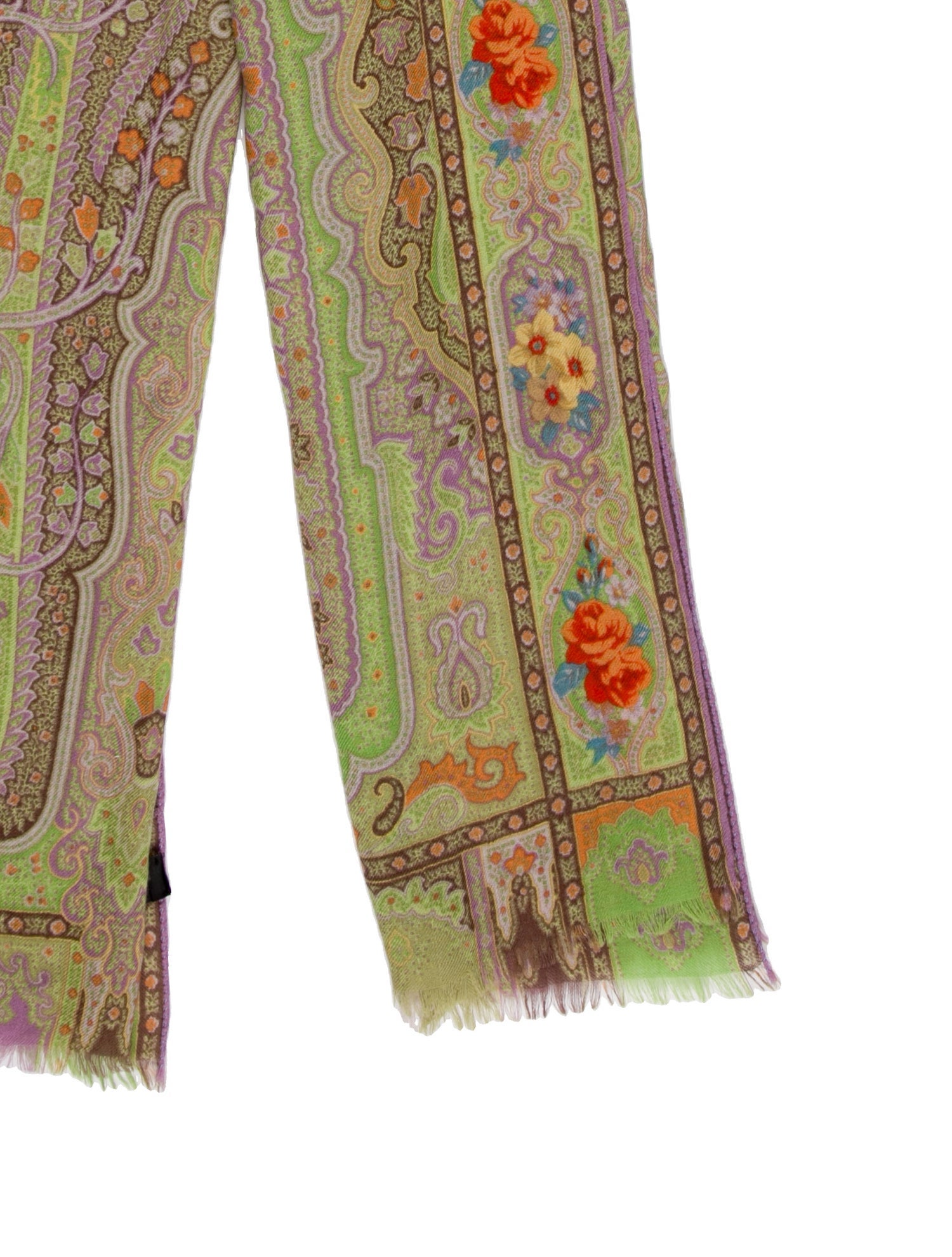Etro Silk Paisley Print Scarf