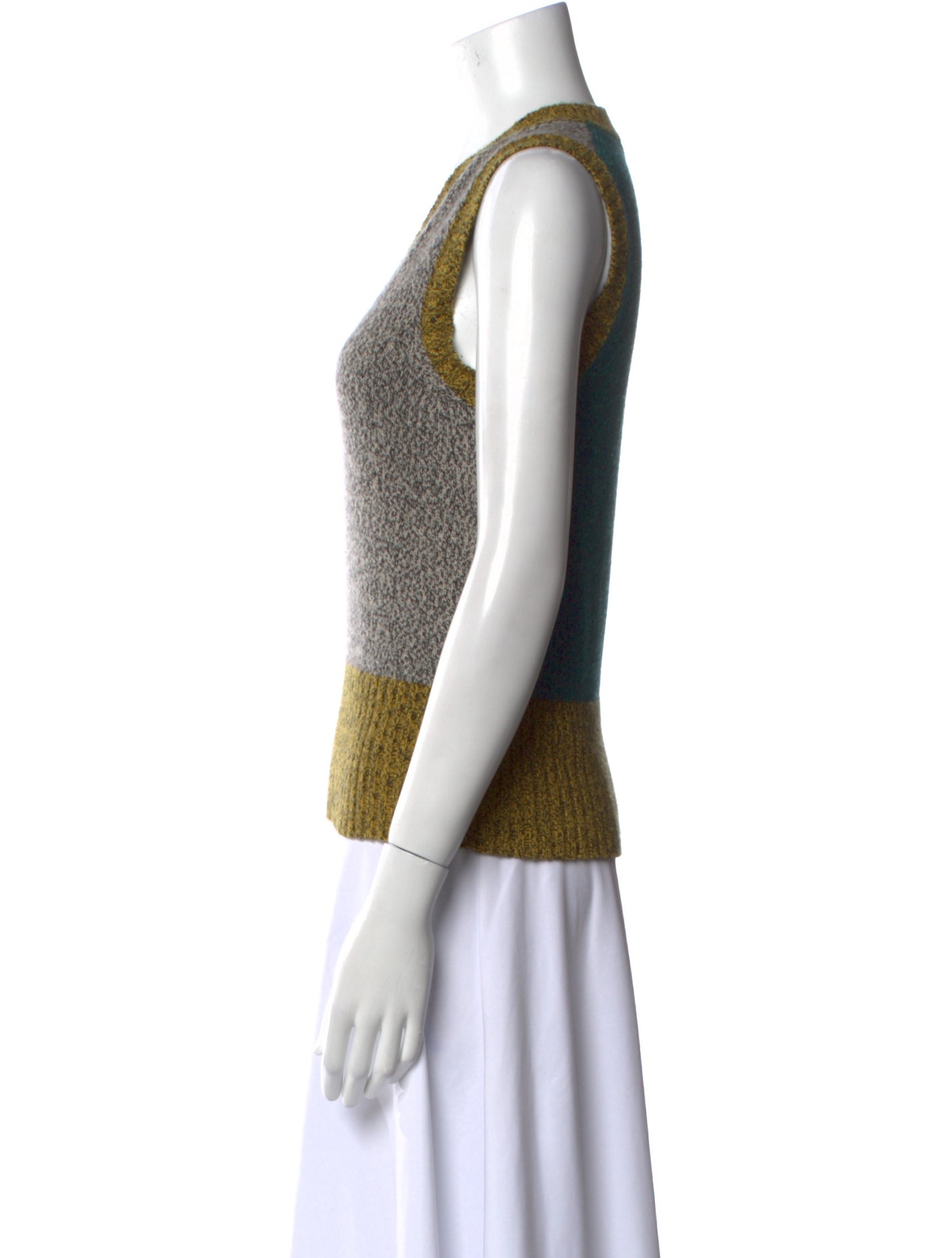 Etro Colorblock Pattern V-Neck Sweater