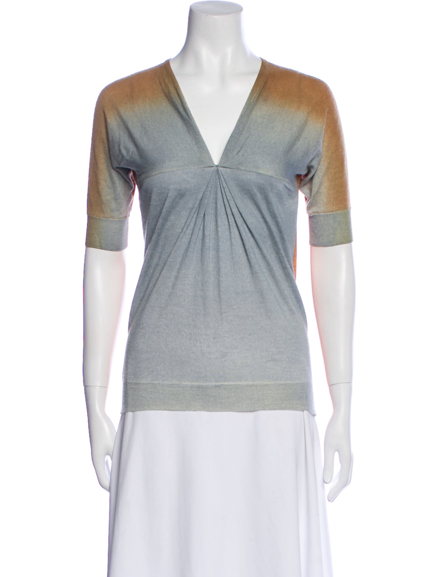 Etro Striped V-Neck Top