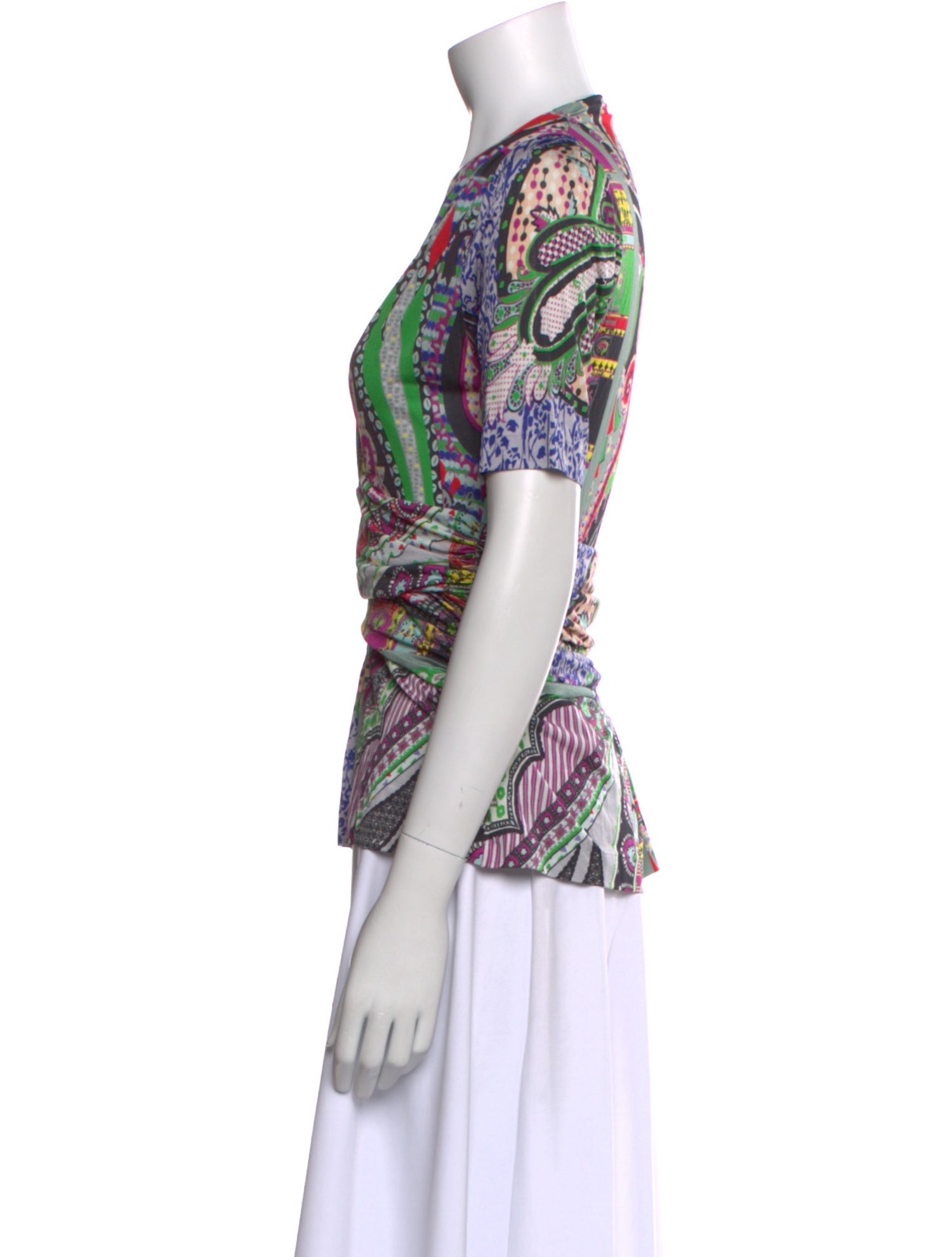 Etro Paisley Print V-Neck Blouse