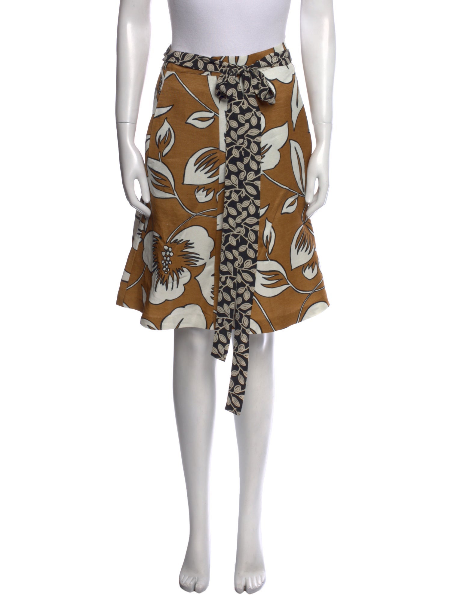 Etro Linen Knee-Length Skirt