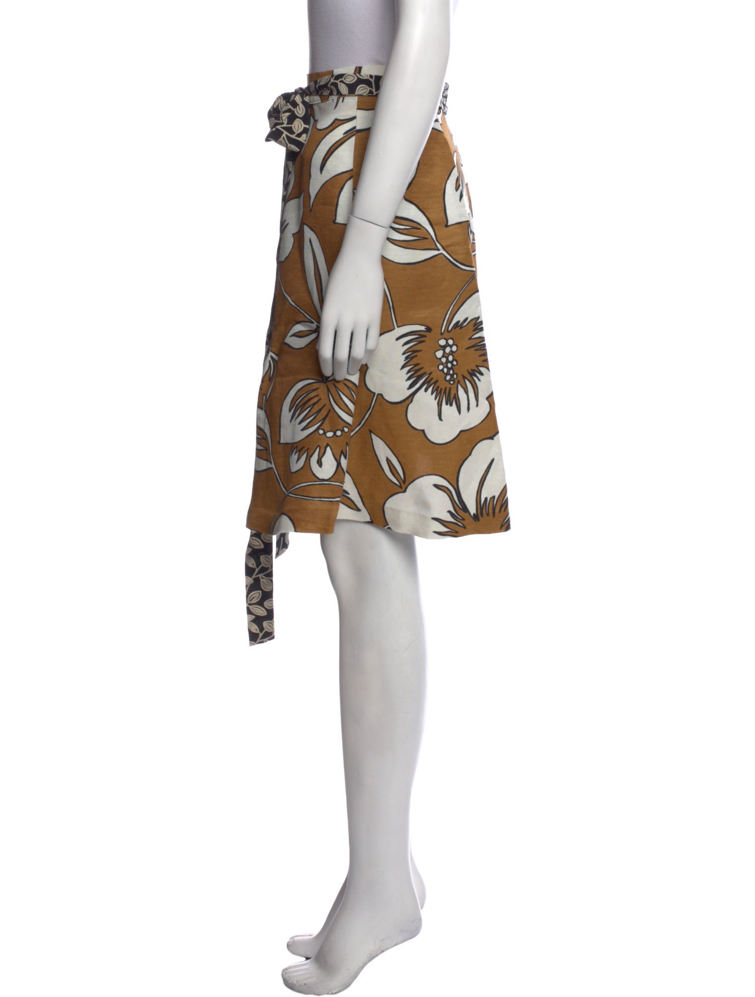 Etro Linen Knee-Length Skirt