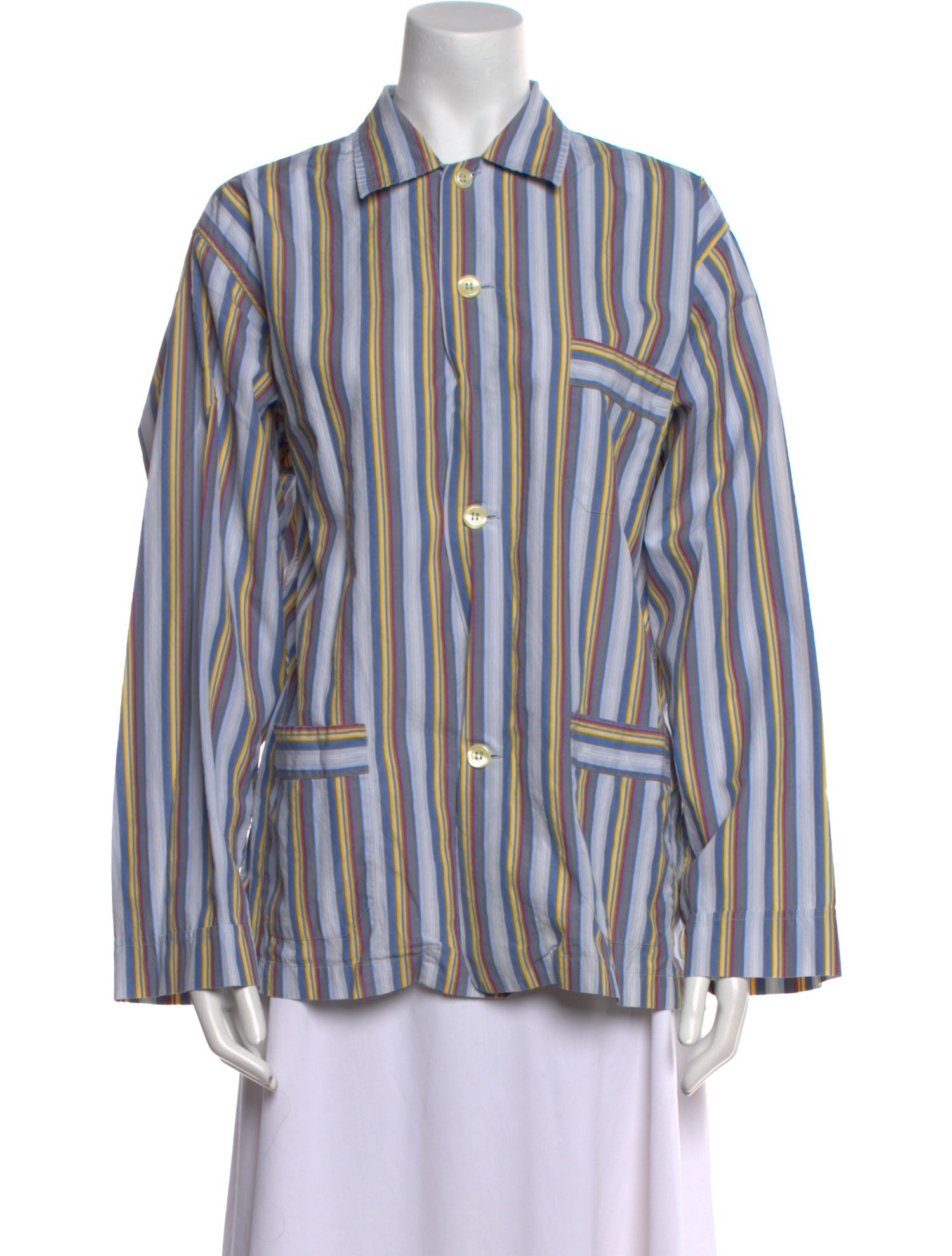 Etro Striped Long Sleeve Button-Up Top