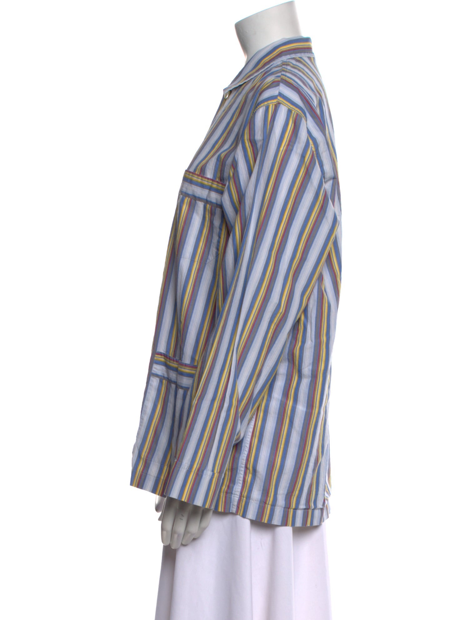Etro Striped Long Sleeve Button-Up Top