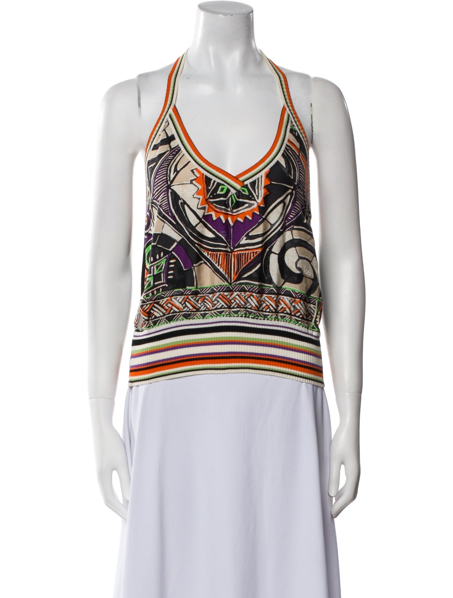 Etro Printed Scoop Neck Sweater
