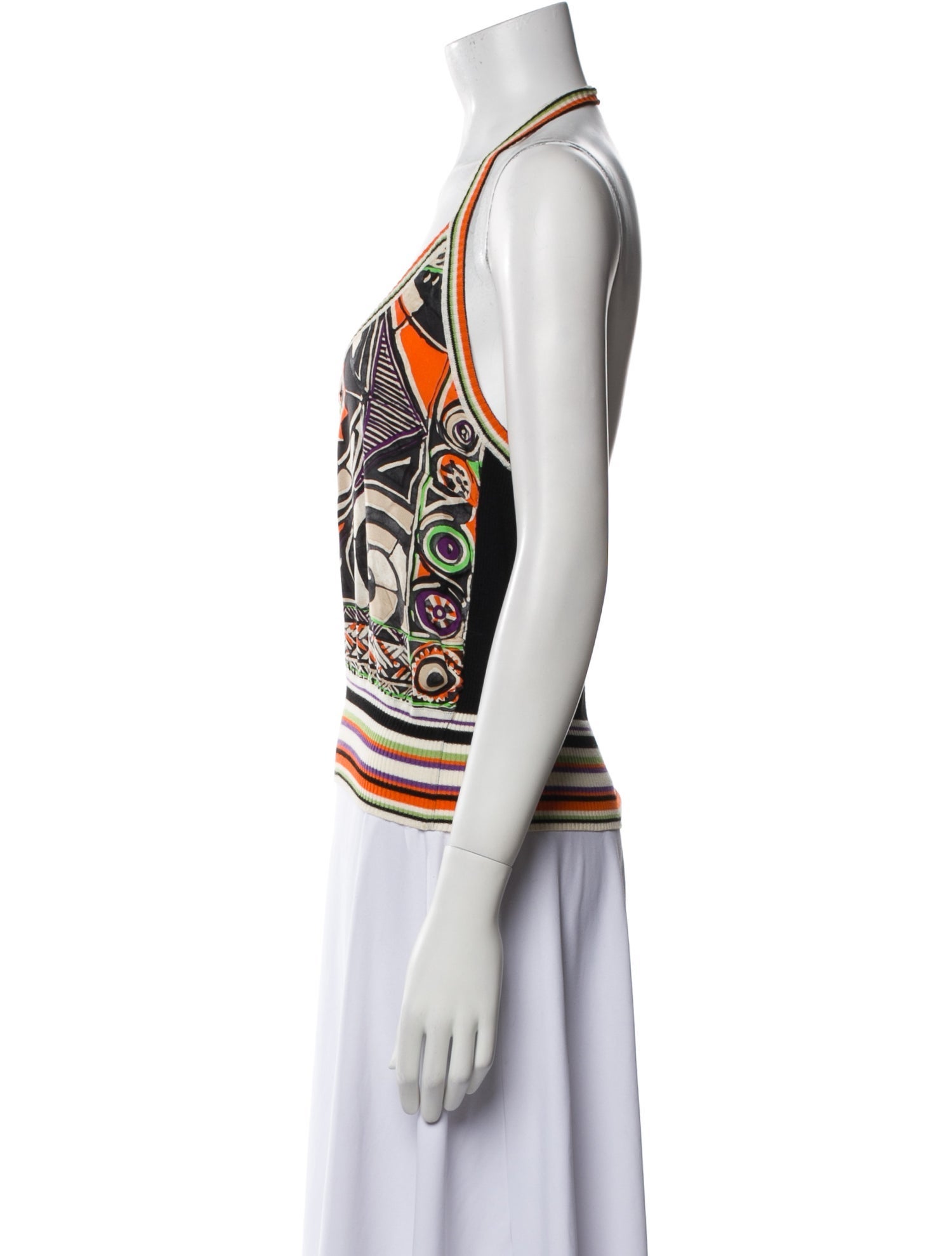 Etro Printed Scoop Neck Sweater