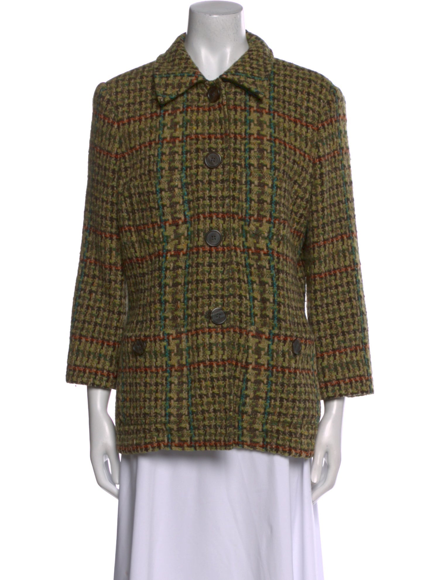 Etro Wool Plaid Print Sweater