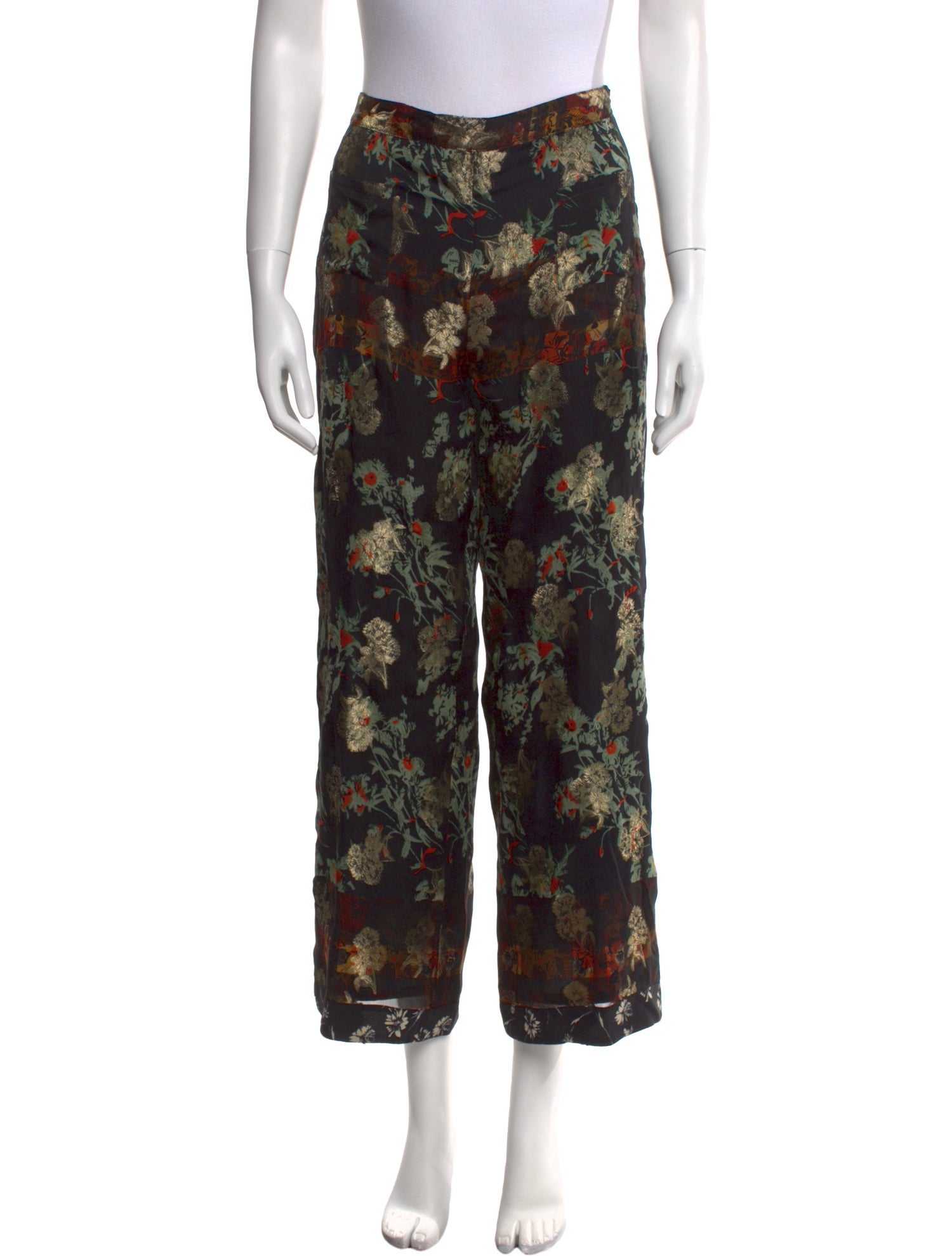 Etro Floral Print Wide Leg Pants w/ Tags