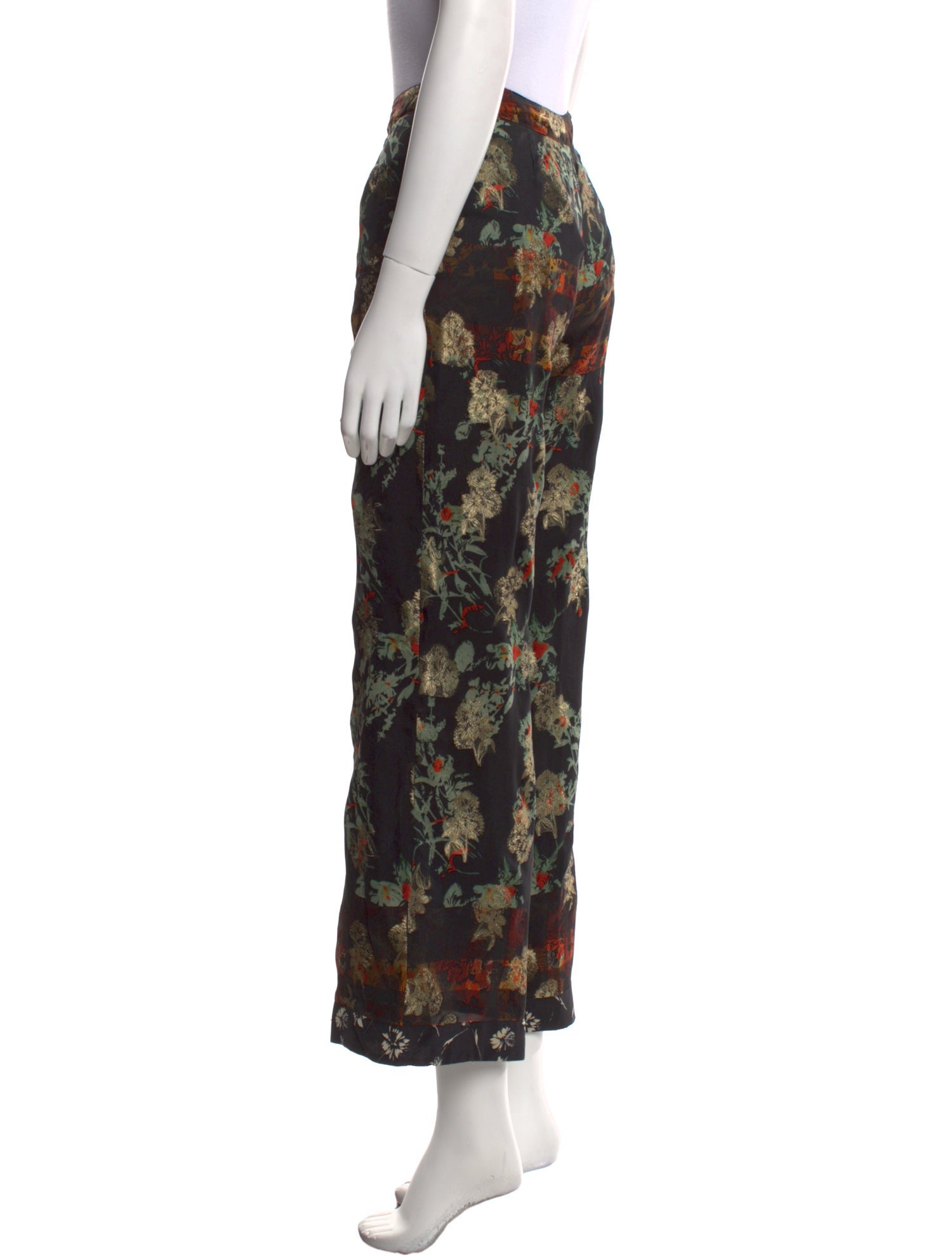 Etro Floral Print Wide Leg Pants w/ Tags