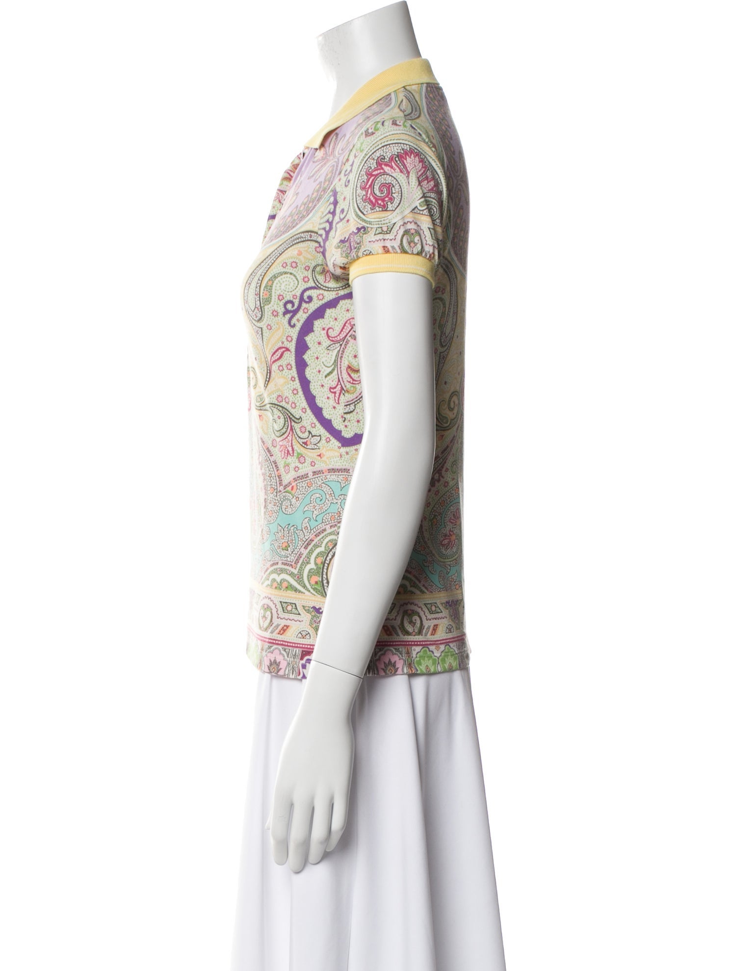 Etro Paisley Print Short Sleeve Polo