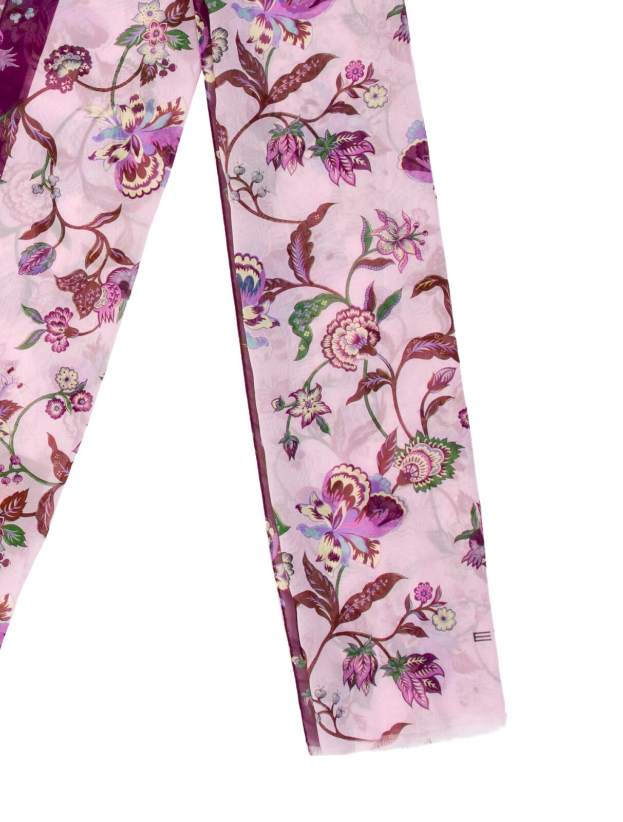 Etro Silk Floral Print Scarf