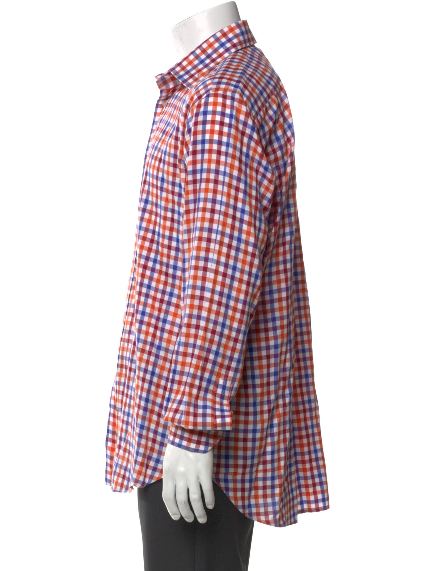 Etro Plaid Print Long Sleeve Dress Shirt