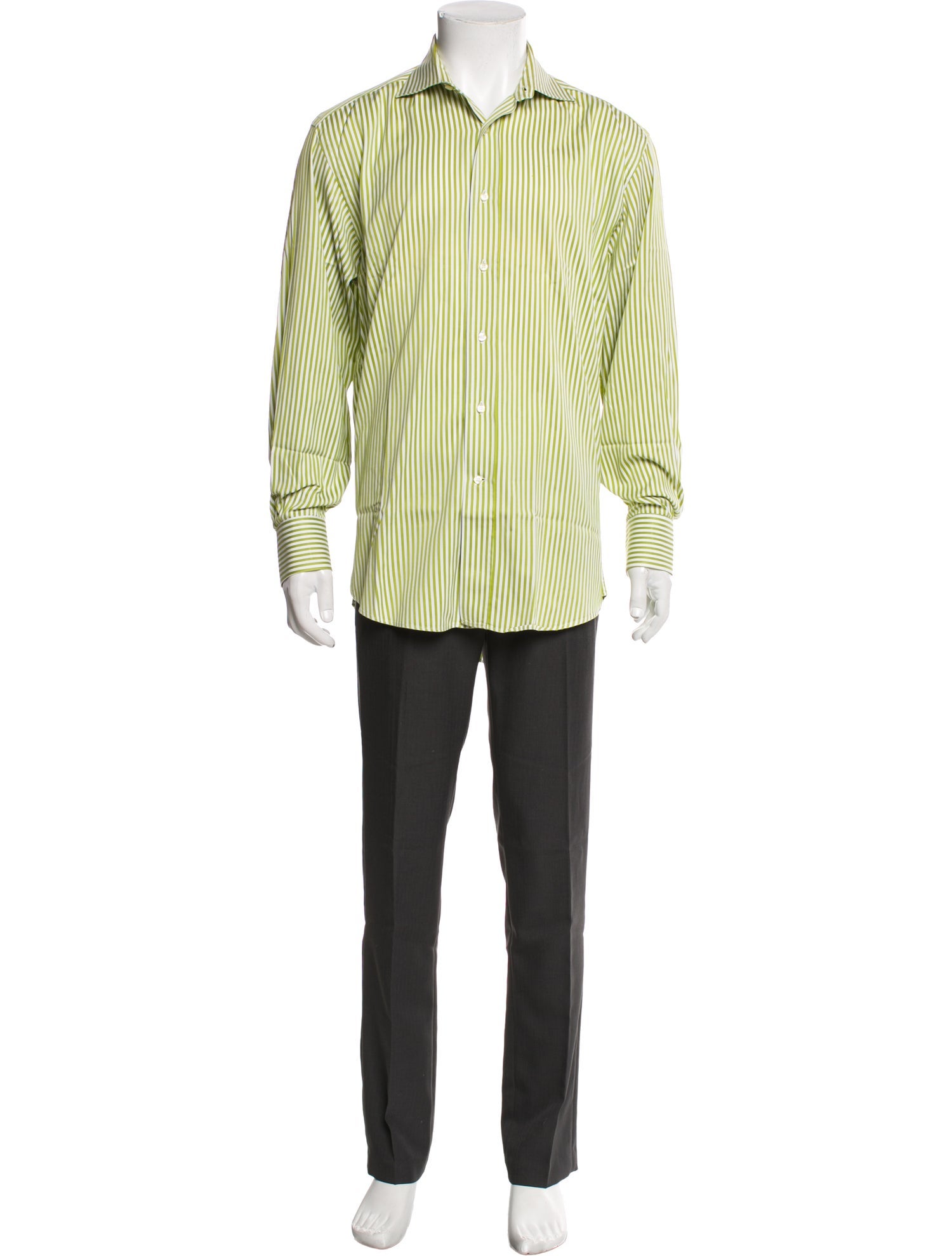 Etro Striped Long Sleeve Dress Shirt