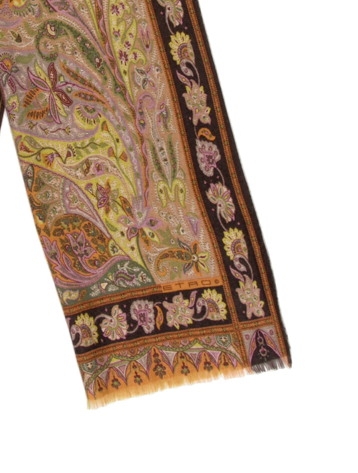 Etro Cashmere Paisley Print Scarf