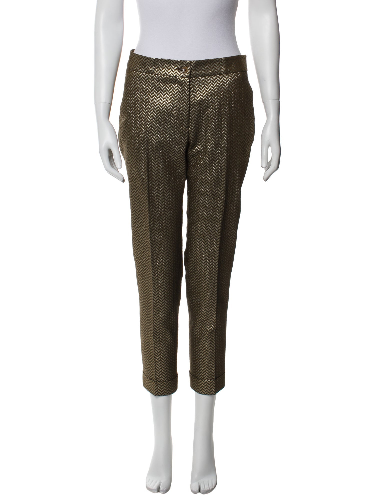 Etro Polka Dot Print Straight Leg Pants
