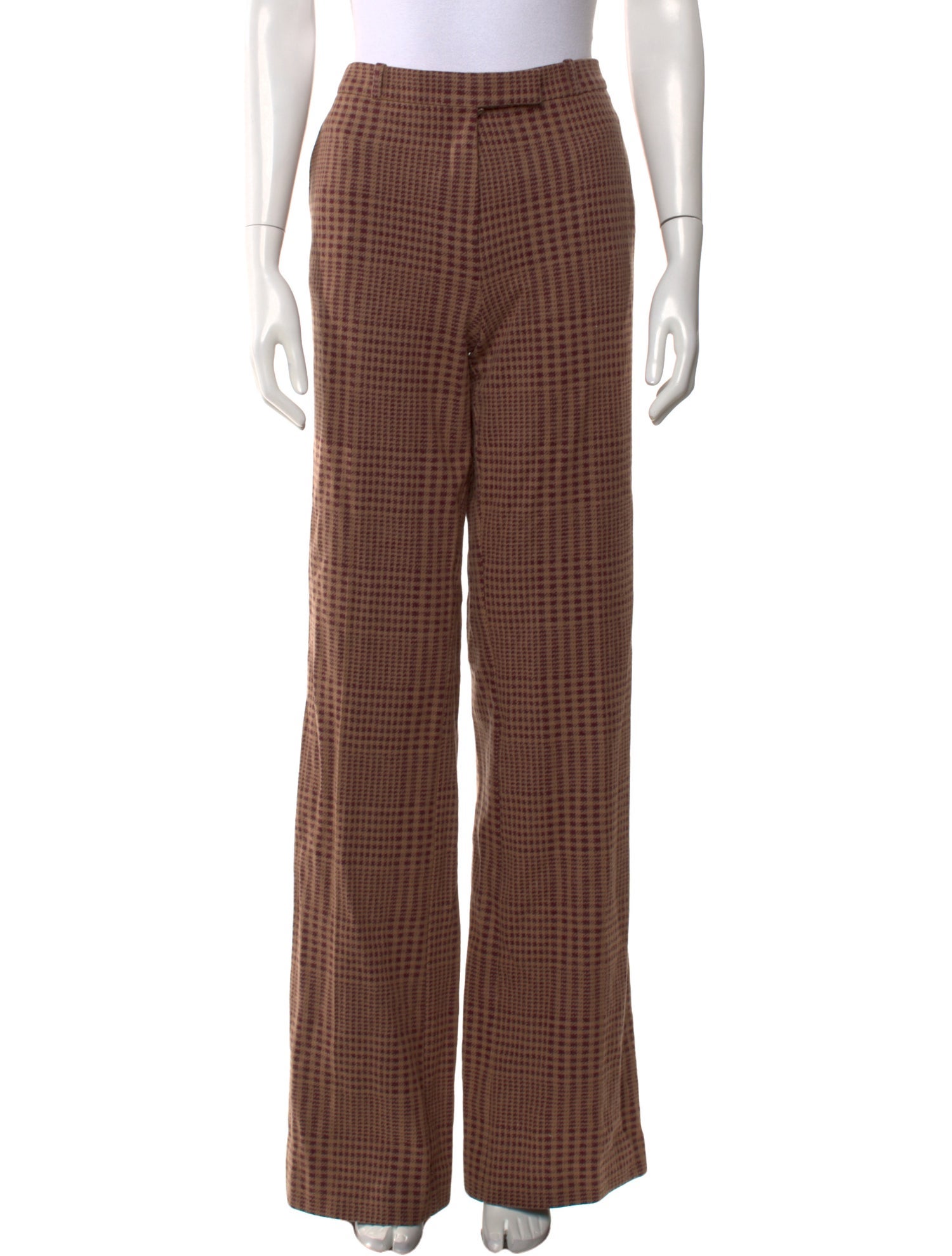 Etro Plaid Print Wide Leg Pants