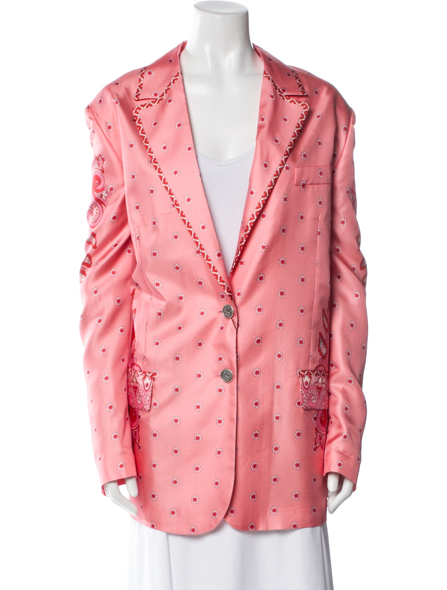 Etro Silk Floral Print Coat w/ Tags