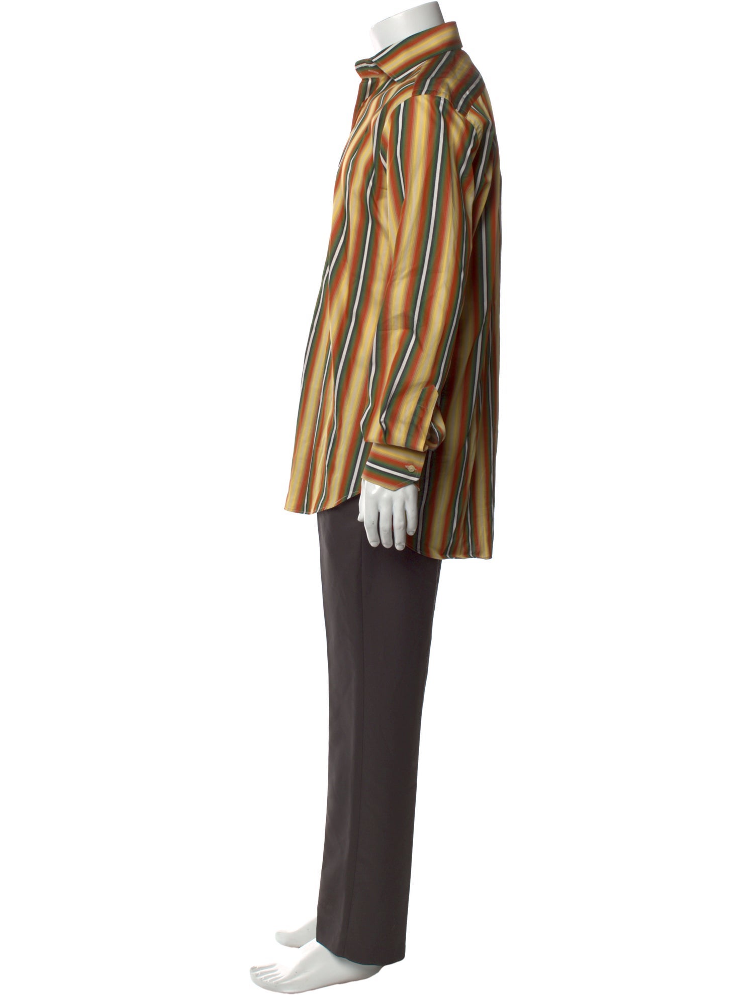Etro Striped Long Sleeve Dress Shirt