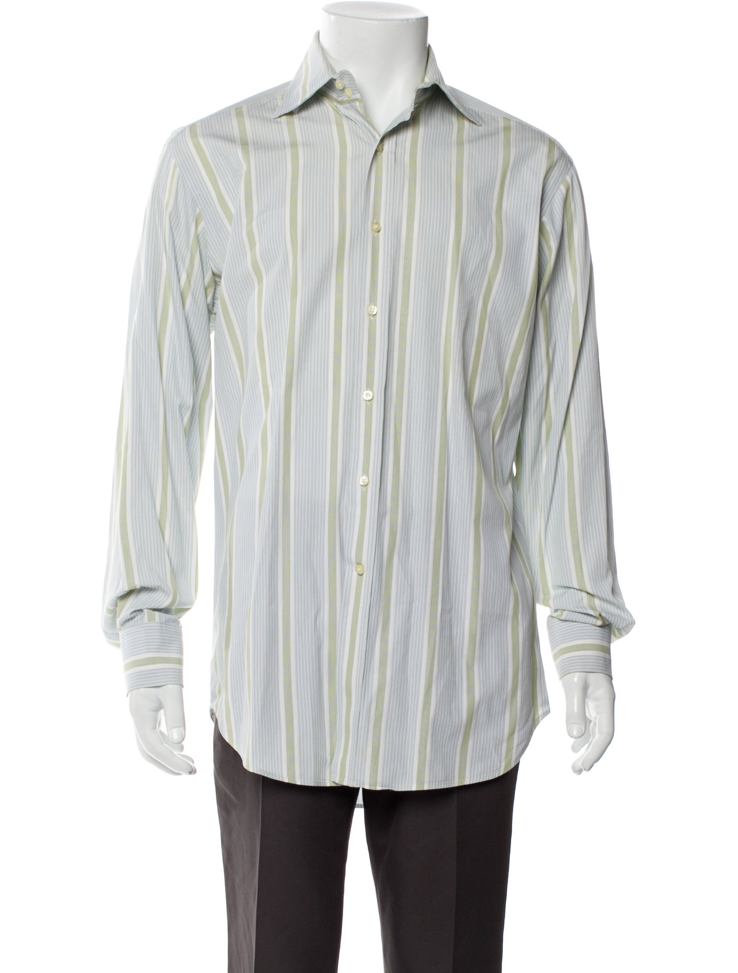 Etro Striped Long Sleeve Dress Shirt