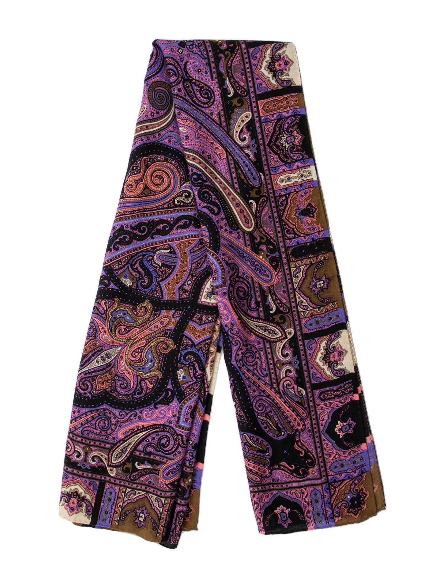 Etro Cashmere Paisley Print Scarf