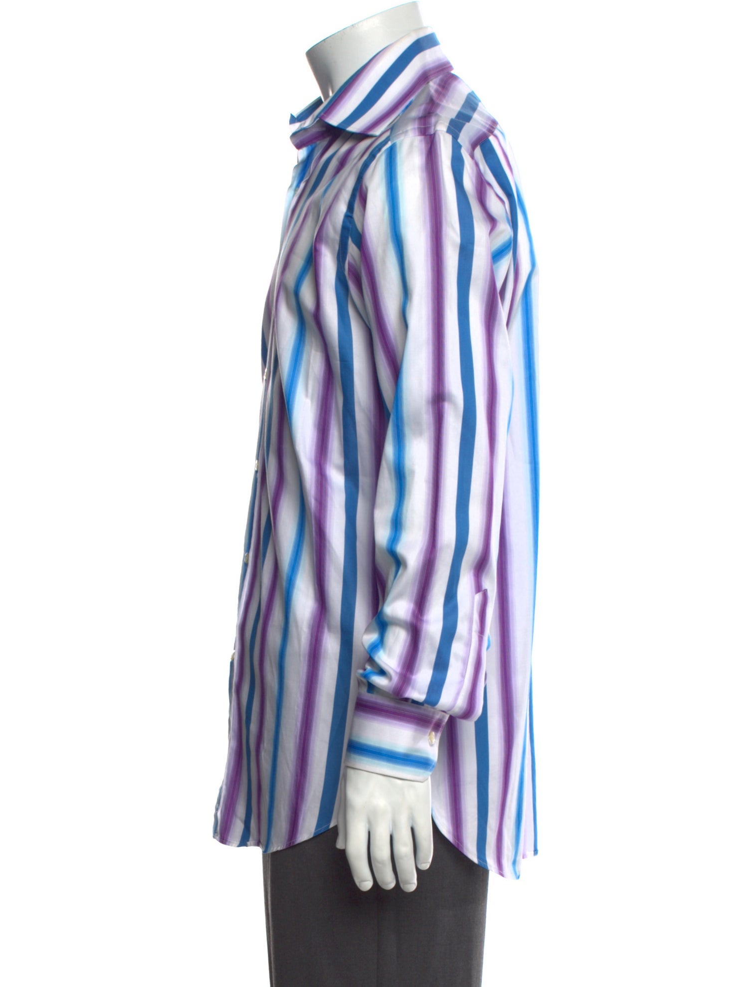 Etro Striped Long Sleeve Dress Shirt