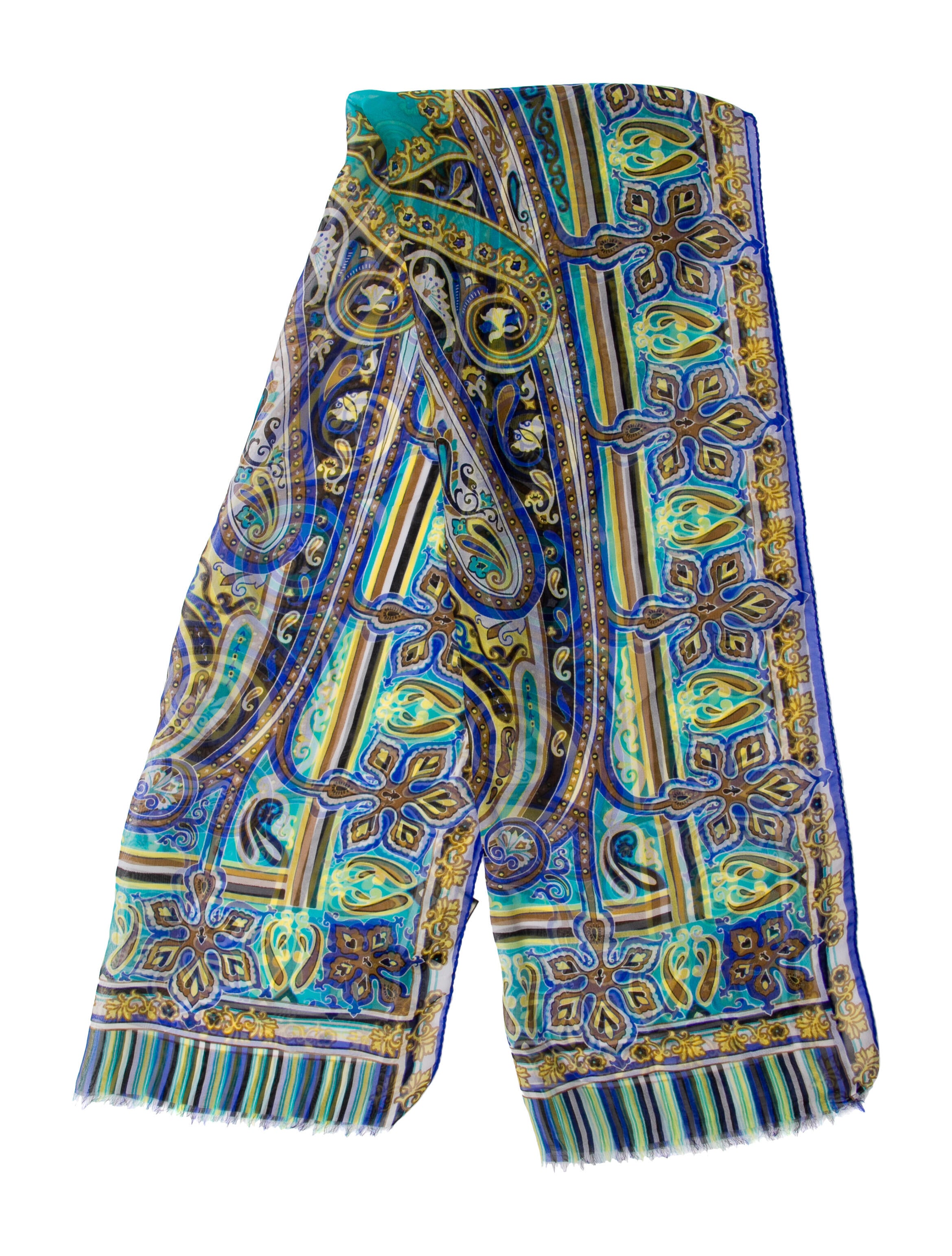 Etro Silk Paisley Print Scarf