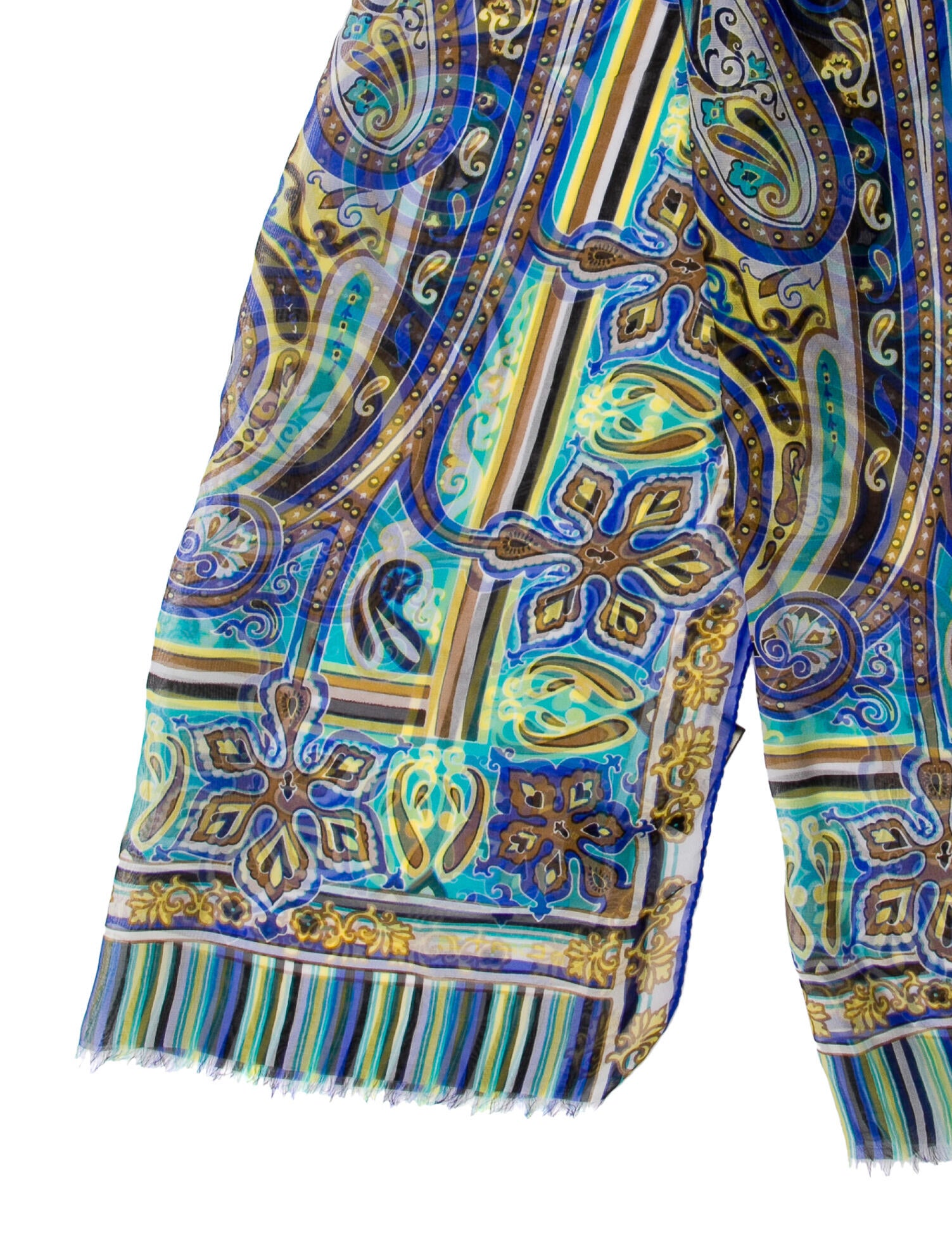 Etro Silk Paisley Print Scarf