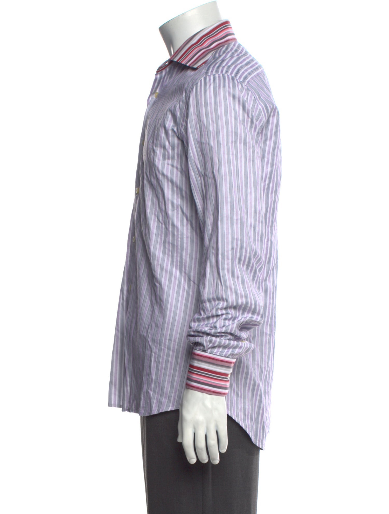 Etro Striped Long Sleeve Dress Shirt