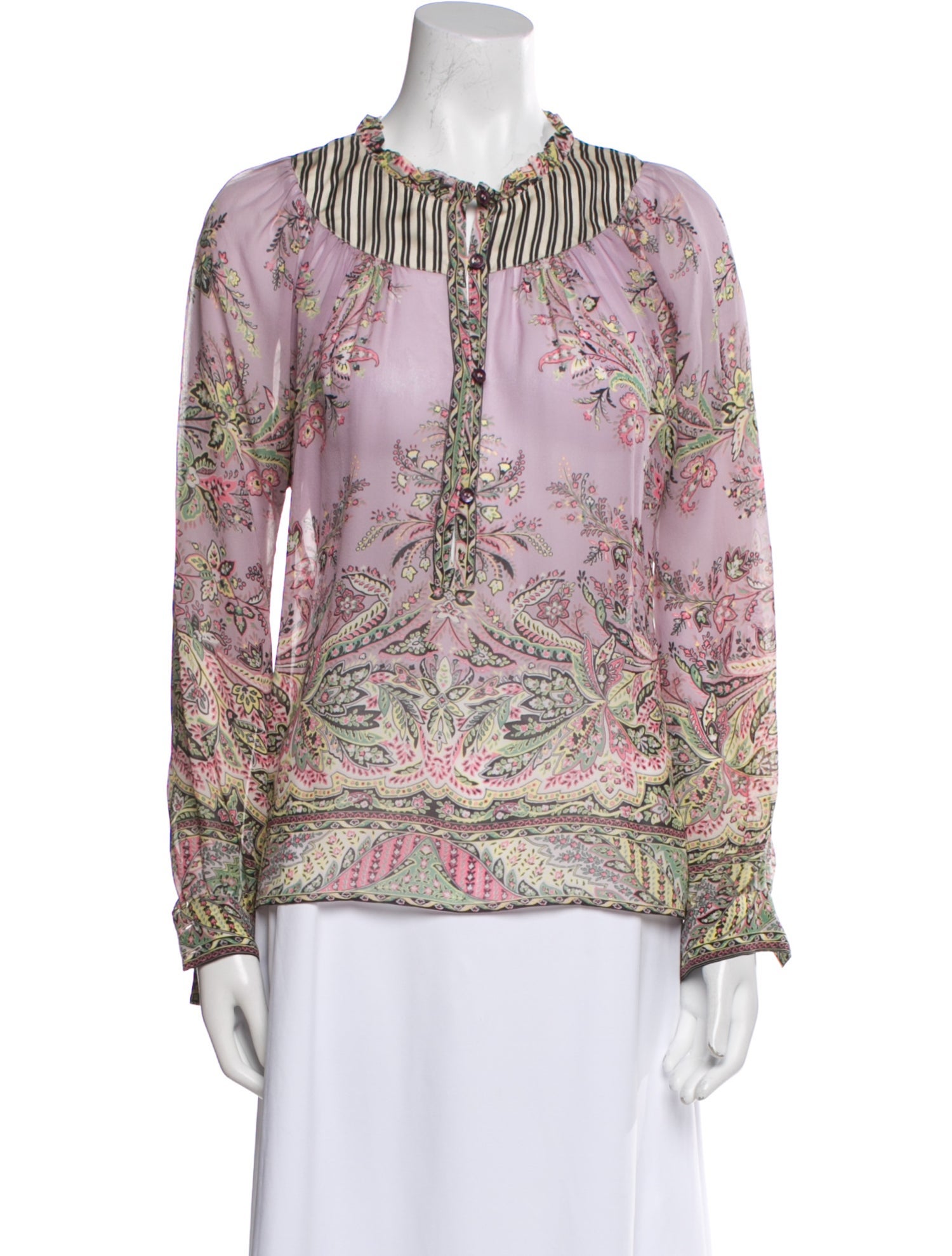 Etro Silk Paisley Print Blouse