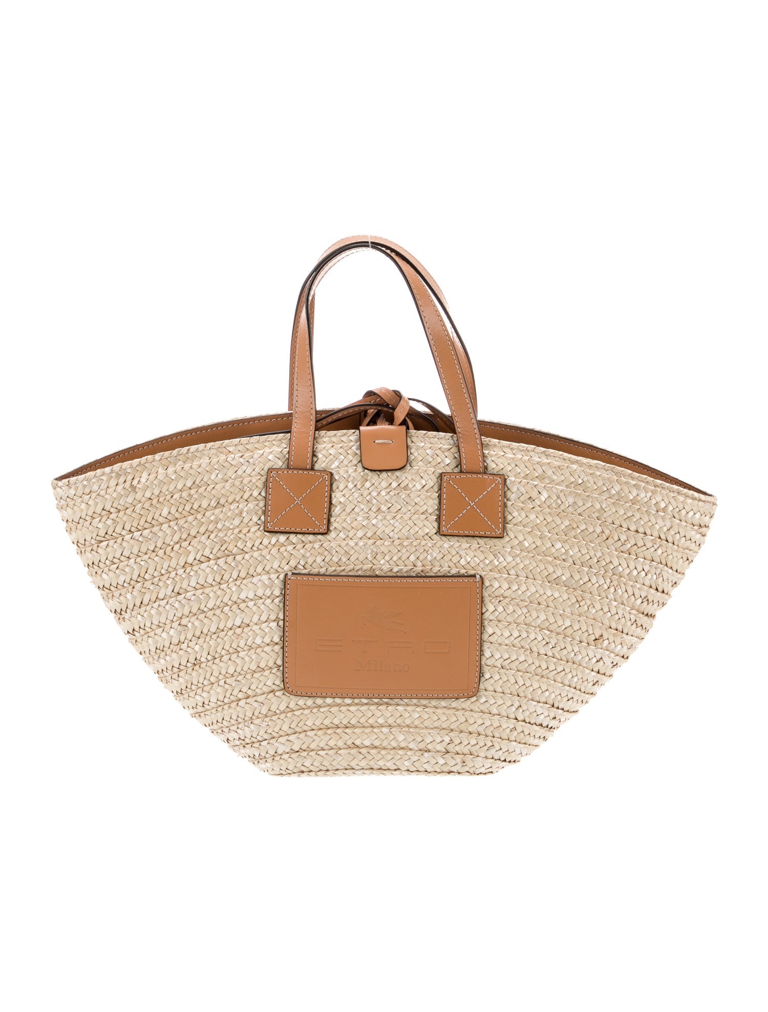 Etro Straw Top Handle Bag