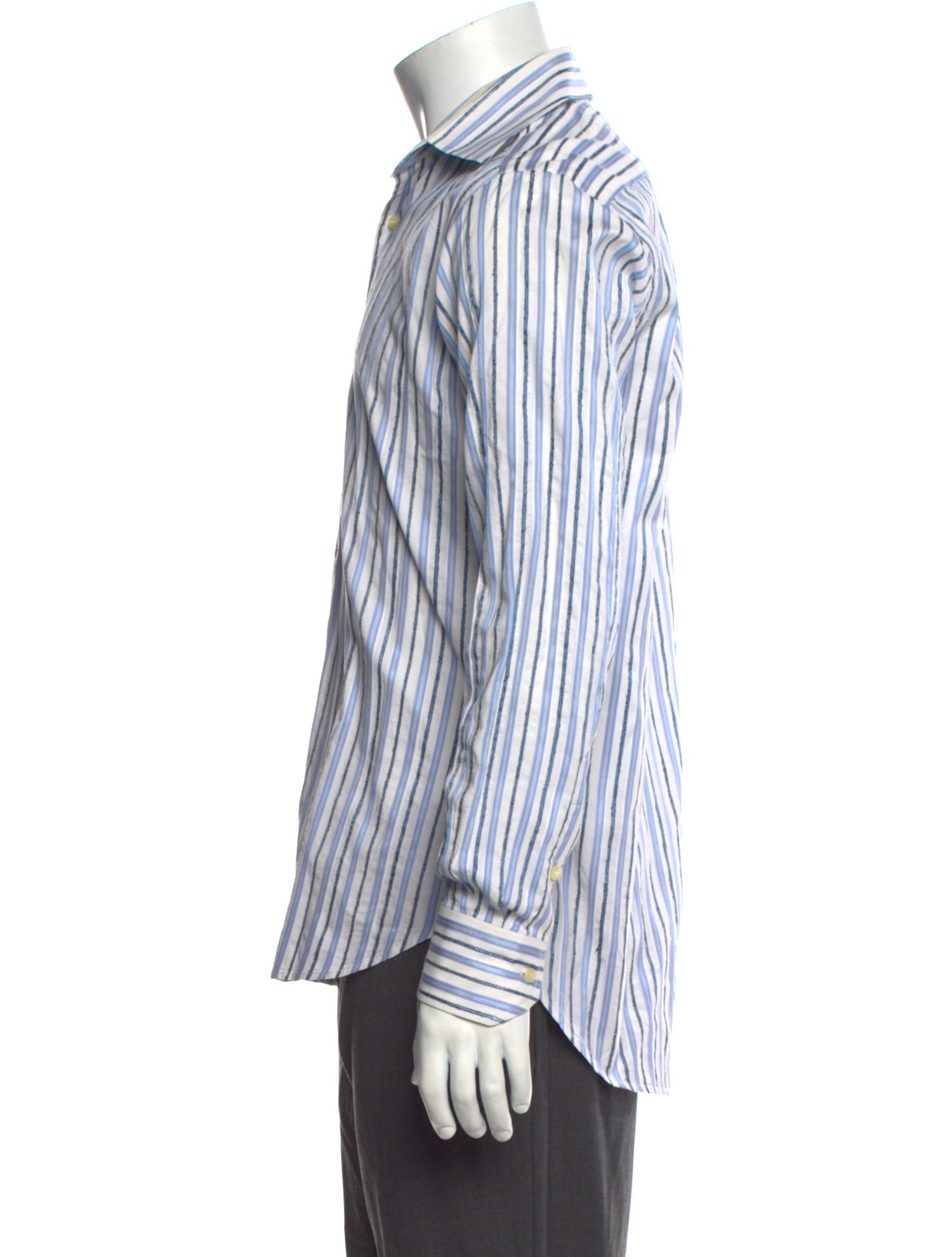 Etro Striped Long Sleeve Dress Shirt