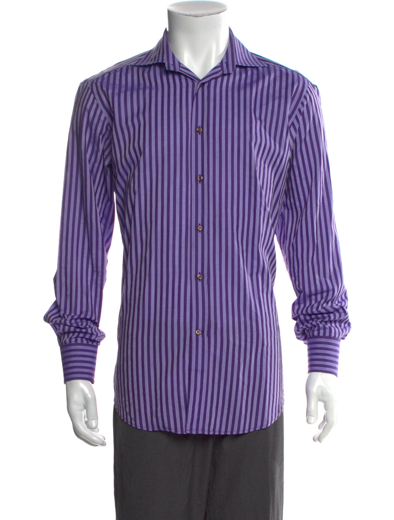 Etro Striped Long Sleeve Dress Shirt