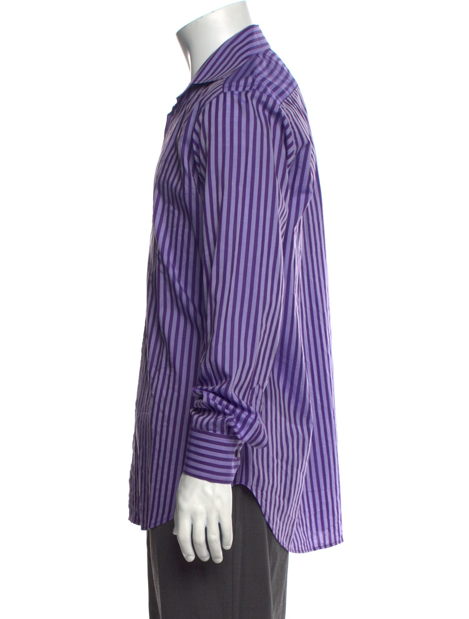 Etro Striped Long Sleeve Dress Shirt
