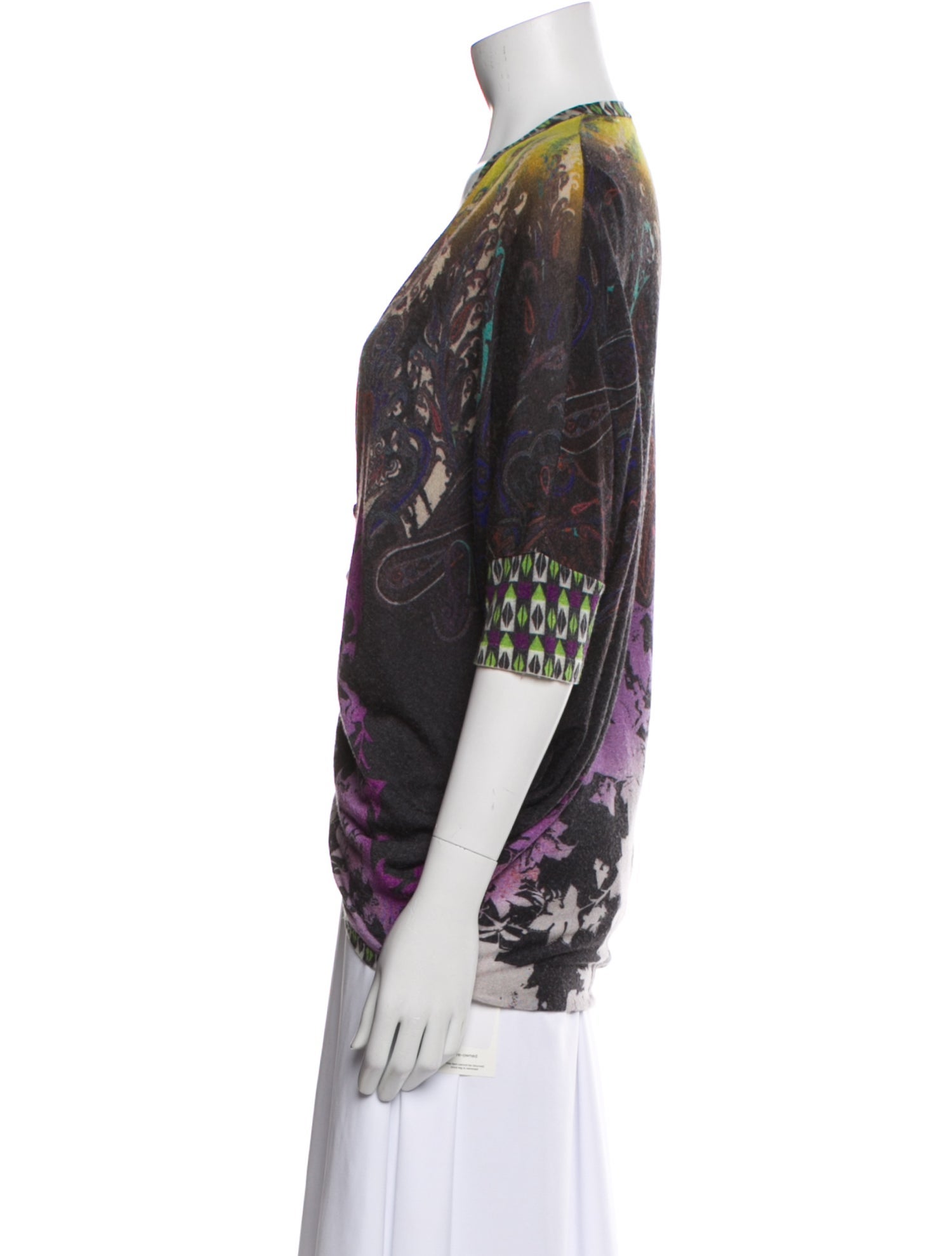 Etro Silk Floral Print Sweater