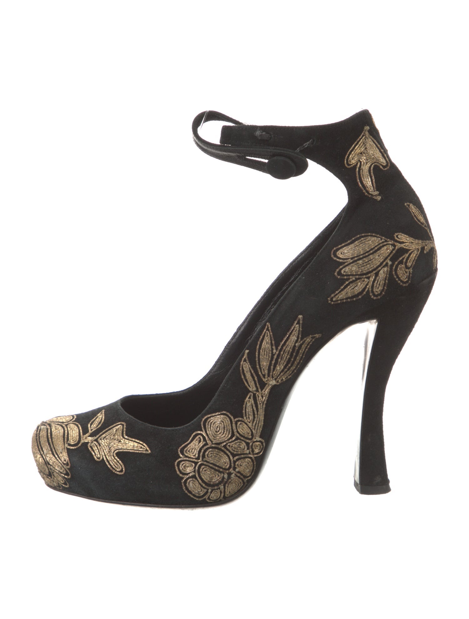 Etro Suede Printed Pumps