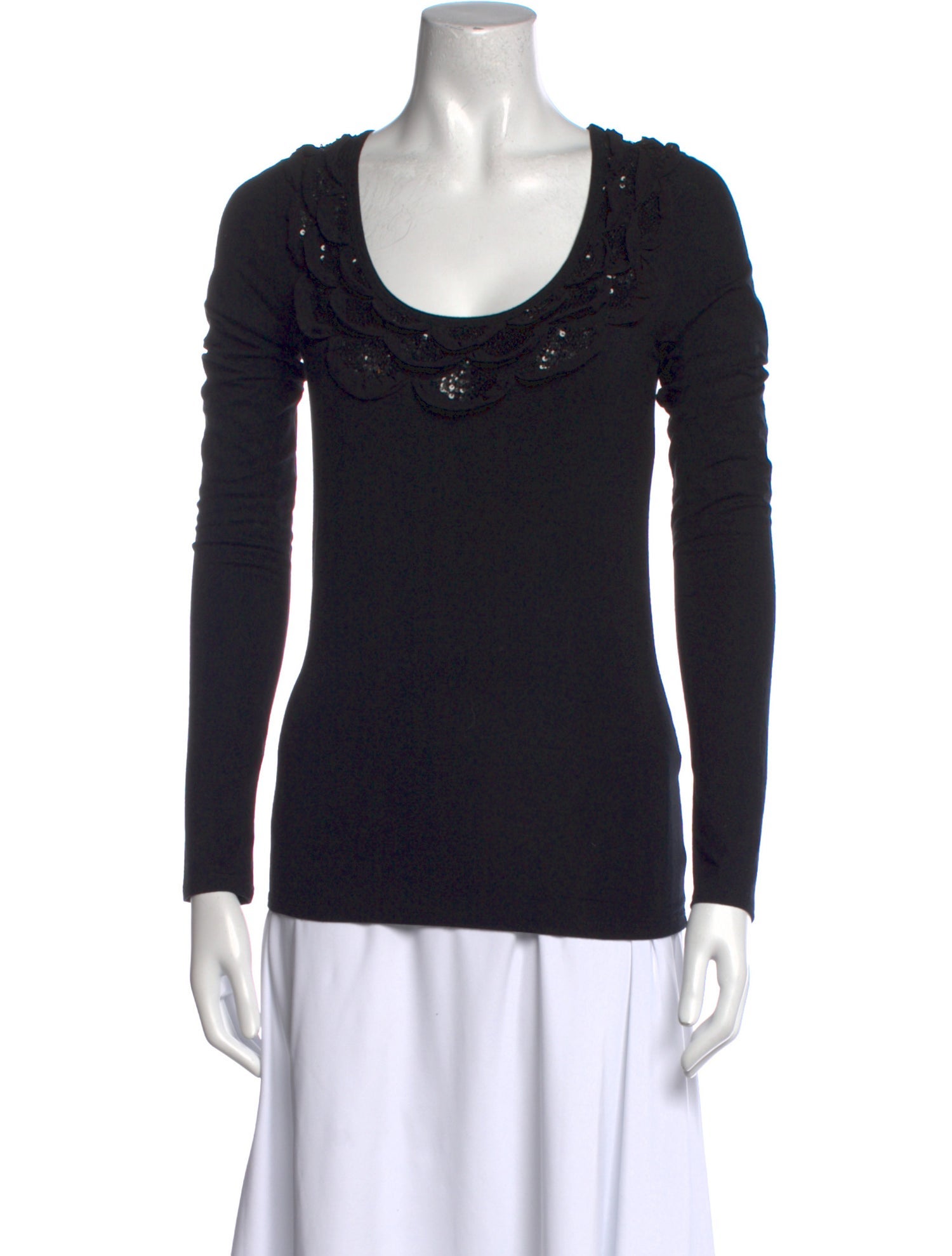 Etro Scoop Neck Long Sleeve Top